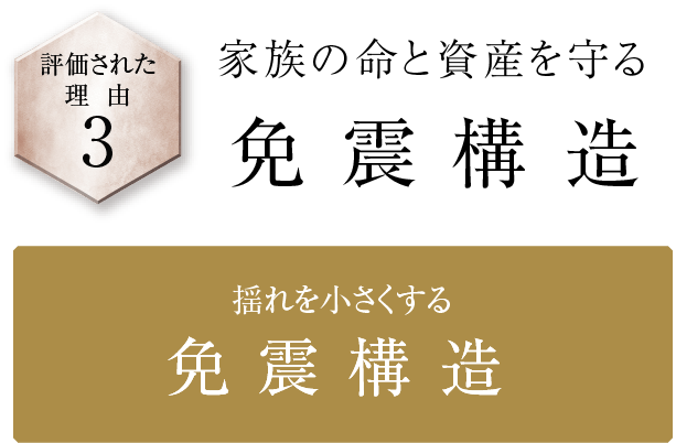 評価された理由3 家族の命と資産を守る免震構造