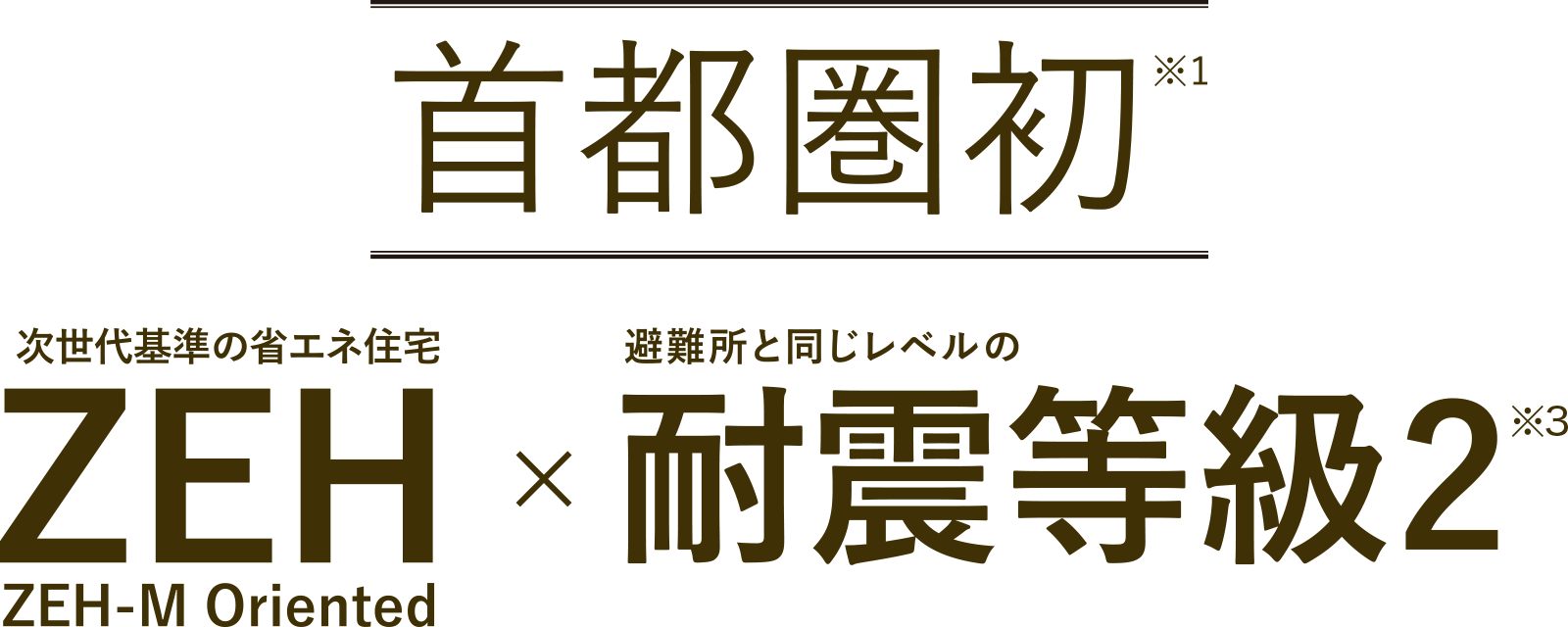 首都圏初ZEH耐震等級2